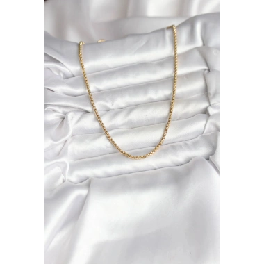 Mey İthalat® 14K Gold Renk Kaplama Zincir Model CM Kadın Kolye