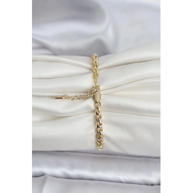 Mey İthalat® 14K Gold Renk Kaplama Zincir Model Kadın CM Bileklik