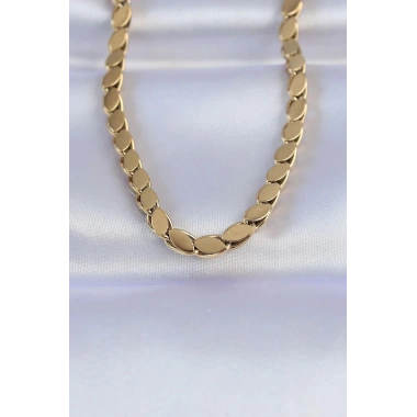 Mey İthalat® 316L Çelik Gold Renk Arpa Model Kolye