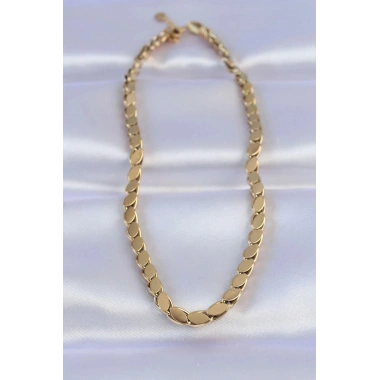 Mey İthalat® 316L Çelik Gold Renk Arpa Model Kolye