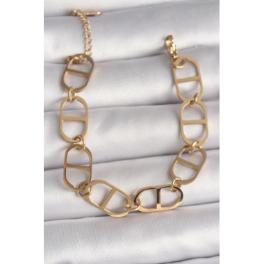 Mey İthalat® 316L Çelik Gold Renk Kadın Bileklik