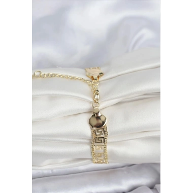 Mey İthalat® 316L Çelik Gold Renk Labirent Model Kadın Bileklik