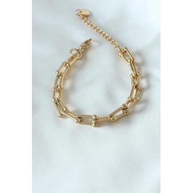 Mey İthalat® 316L Çelik Gold Renk Tifany Model Kadın Bileklik