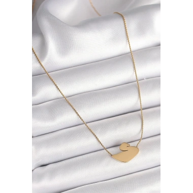 Mey İthalat® 316L Çelik Gold Renk Zincir Kuğu Model Kadın Kolye