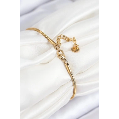Mey İthalat® 316L Çelik Göz Charm Model Gold Renk Kadın Bileklik