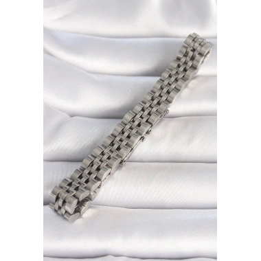 Mey İthalat® 316L Çelik Gümüş Renk Zincir Model Erkek Bileklik