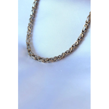 Mey İthalat® 316L Çelik Mix Renk Kral Zincir Model Erkek Kolye