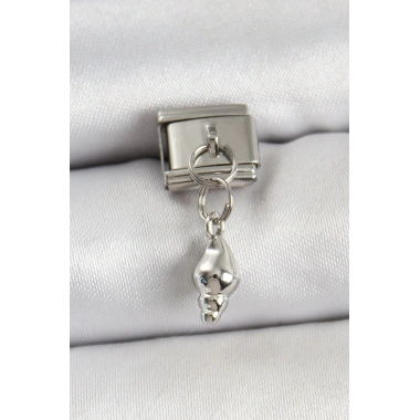 Mey İthalat® 316L Çelik Sallantılı Deniz Kabuğu Model Gümüş Renk Nomination Charm