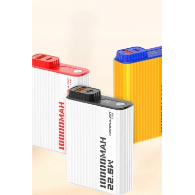 Mey İthalat®  A40Q 10.000 mAh PD 20W Mini Powerbank - Siyah-Beyaz