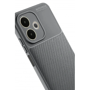 Mey İthalat®   A5 Pro 4G Kılıf Auto Focus Karbon Kapak - Gri