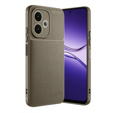 Mey İthalat®   A5 Pro 4G Kılıf Auto Focus Karbon Kapak - Kahverengi
