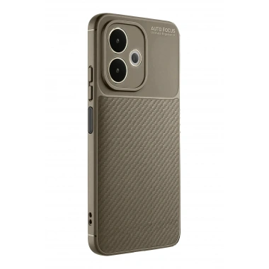 Mey İthalat®   A5 Pro 4G Kılıf Auto Focus Karbon Kapak - Kahverengi
