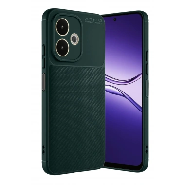 Mey İthalat®   A5 Pro 4G Kılıf Auto Focus Karbon Kapak - Koyu Yeşil