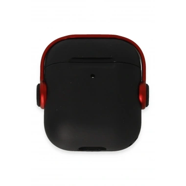 Mey İthalat®  Airpods 2 (2.nesil) Cool Kılıf - Siyah-Kırmızı