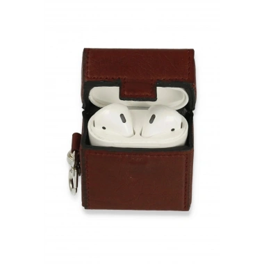 Mey İthalat® Airpods 2 (2.nesil) Deri Kılıf - Bordo