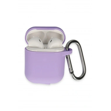 Mey İthalat®  Airpods 2 (2.nesil) Hang Kılıf - Lila