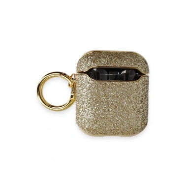 Mey İthalat® Airpods 2 (2.nesil) Spell Simli Kılıf - Gold