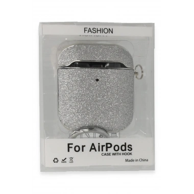Mey İthalat® Airpods 2 (2.nesil) Spell Simli Kılıf - Gümüş