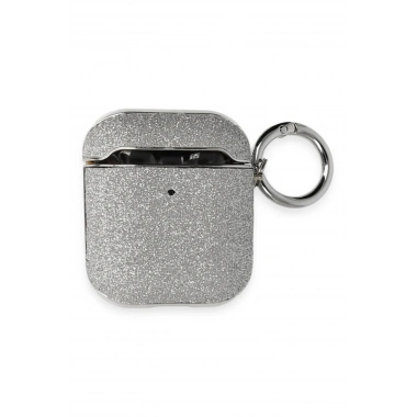 Mey İthalat® Airpods 2 (2.nesil) Spell Simli Kılıf - Gümüş
