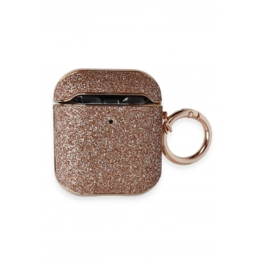 Mey İthalat® Airpods 2 (2.nesil) Spell Simli Kılıf - Rose Gold