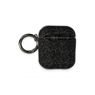 Mey İthalat® Airpods 2 (2.nesil) Spell Simli Kılıf - Siyah