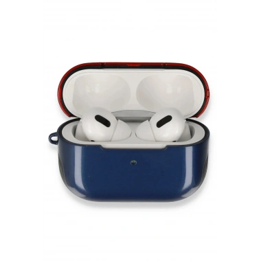 Mey İthalat® Airpods 3 (3.nesil) 3in1 Kılıf - Lacivert-Kırmızı