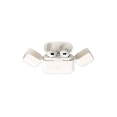Mey İthalat® Airpods 3 (3.nesil) Basmalı Kılıf - Beyaz