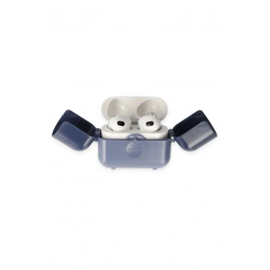 Mey İthalat® Airpods 3 (3.nesil) Basmalı Kılıf - Mavi-Lacivert