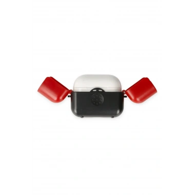 Mey İthalat® Airpods 3 (3.nesil) Basmalı Kılıf - Siyah-Kırmızı