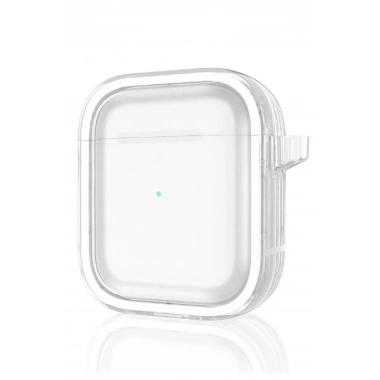 Mey İthalat® Airpods 4 (4.nesil) Shiny Şeffaf Kılıf - Beyaz