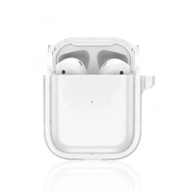 Mey İthalat® Airpods 4 (4.nesil) Shiny Şeffaf Kılıf - Beyaz