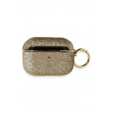 Mey İthalat® Airpods Pro (1.nesil) Spell Simli Kılıf - Gold