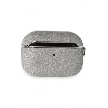 Mey İthalat® Airpods Pro (1.nesil) Spell Simli Kılıf - Gümüş