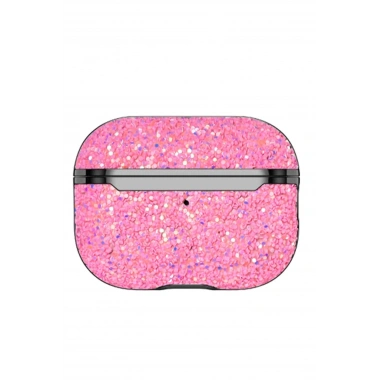 Mey İthalat®  Airpods Pro 2 (2.nesil) Bright Simli Airpods Kapak - Pembe