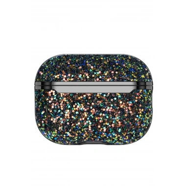 Mey İthalat®  Airpods Pro 2 (2.nesil) Bright Simli Airpods Kapak - Siyah