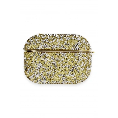 Mey İthalat® Airpods Pro 2 (2.nesil) Luz Taşlı Kılıf - Gold