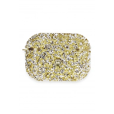 Mey İthalat® Airpods Pro 2 (2.nesil) Luz Taşlı Kılıf - Gold