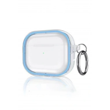 Mey İthalat® Airpods Pro 2 (2.nesil) Shiny Şeffaf Kılıf - Sierra Blue