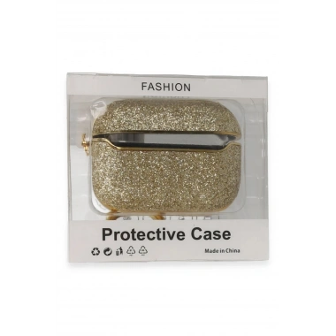 Mey İthalat® Airpods Pro 2 (2.nesil) Spell Simli Kılıf - Gold