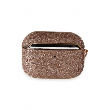 Mey İthalat® Airpods Pro 2 (2.nesil) Spell Simli Kılıf - Rose Gold