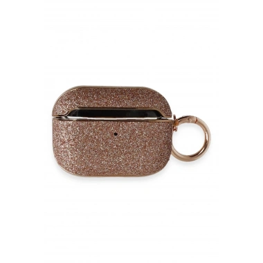 Mey İthalat® Airpods Pro 2 (2.nesil) Spell Simli Kılıf - Rose Gold