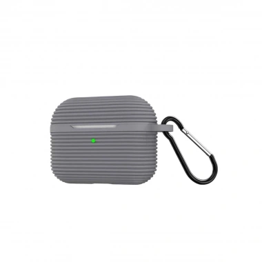 Mey İthalat® Airpods Pro 3 (3.nesil) Raven Silikon Kılıf - Gri