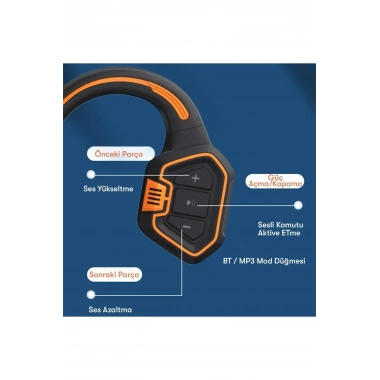 Mey İthalat® AS9 Suya Dayanıklı Bluetooth Kulaklık - Siyah