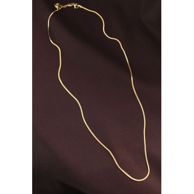 Mey İthalat® Çelik Gold Renk 60 cm İnce İtalyan Zincir Kolye