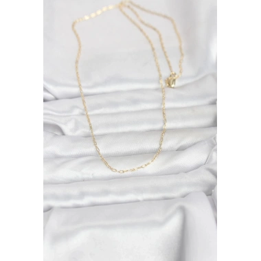 Mey İthalat® CM 14K Gold Renk 60 cm Zincirli Kadın Kolye