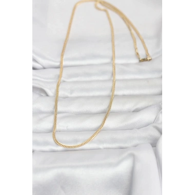 Mey İthalat® CM 14K Gold Renk Dolgun Zincir Model 60 cm Kadın Kolye