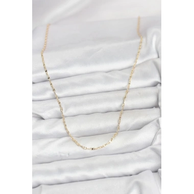 Mey İthalat® CM 14K Gold Renk Gemici Zincir Model 60 cm Kadın Kolye