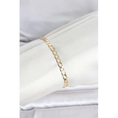 Mey İthalat® CM 14K Gold Renk Halka Zincir Model Kadın Bileklik