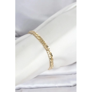 Mey İthalat® CM 14K Gold Renk Kalın Zincir Model Kadın Bileklik