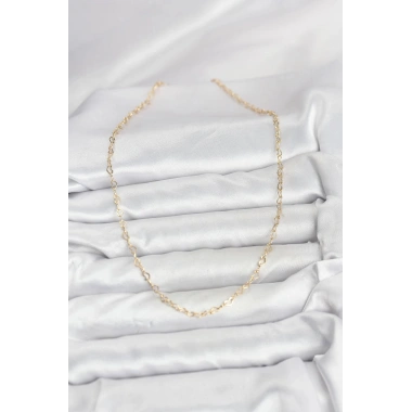 Mey İthalat® CM 14K Gold Renk Kalp Zincirli Kadın Kolye